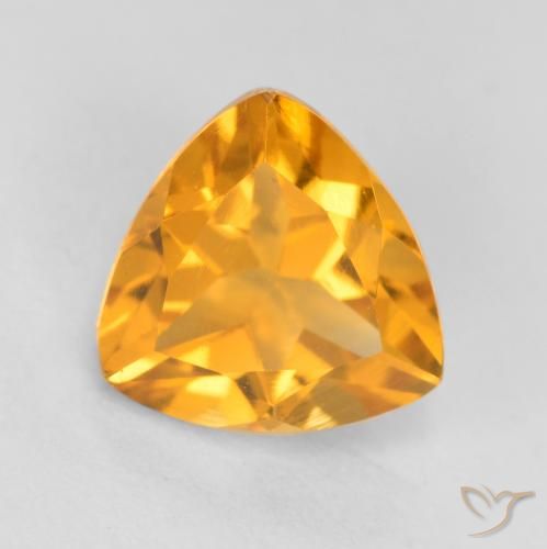 1.14ct Natural Laranja Profundo-Ouro Citrino, Trilhão, VS