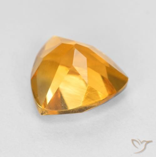 Citrino Laranja Profundo-Ouro Natural 1.14ct, Trilhão, VS