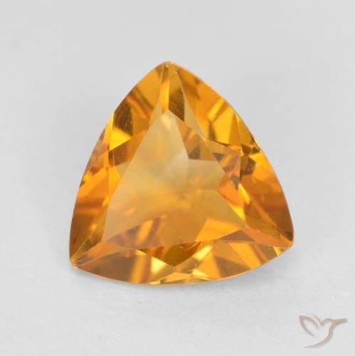 Citrino Laranja Profundo-Ouro Natural 0.93ct, Trilhão, VS
