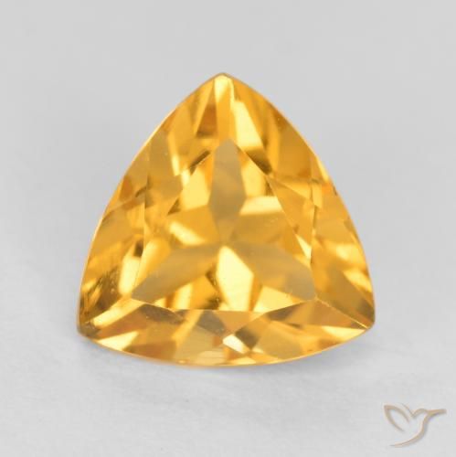 1.03ct Natural Laranja Dourado Profundo Citrino, Trilhão, VS
