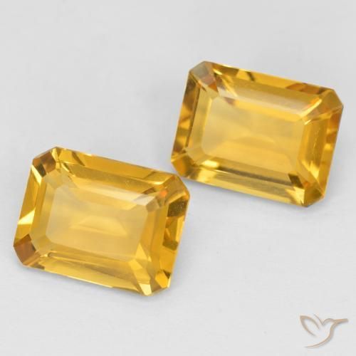 Pedras preciosas de Citrino Laranja Dourada natural de 2.82 ct, Corte Octógono / Esmeralda, VS
