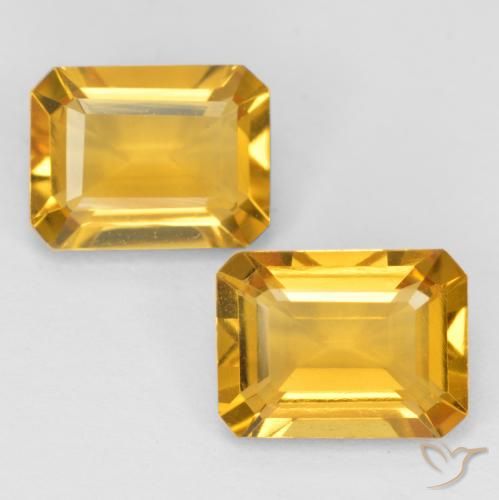 2.78ctw Natural Dourado médio Citrino, Corte Esmeralda, VVS-VS