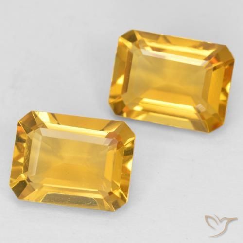 Pedras preciosas de Citrino Dourado médio natural de 2.78 ct, Corte Octógono / Esmeralda, VVS-VS