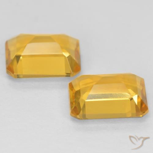 Pedras preciosas de Citrino Dourado médio natural de 2.78 ct, Corte Octógono / Esmeralda, VVS-VS