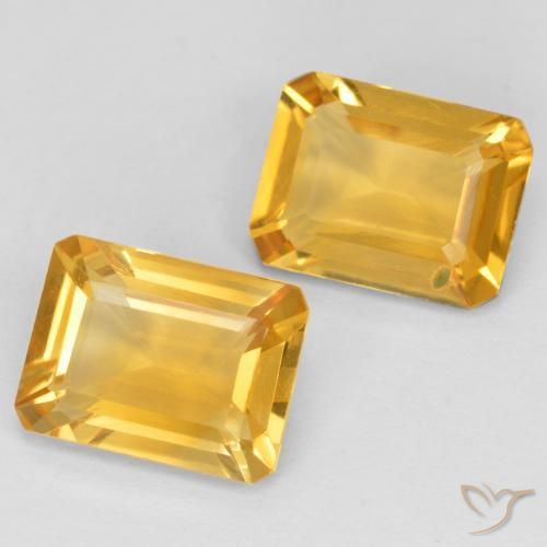 Pedras preciosas de Citrino Laranja Dourada natural de 2.55 ct, Corte Octógono / Esmeralda, VVS-VS