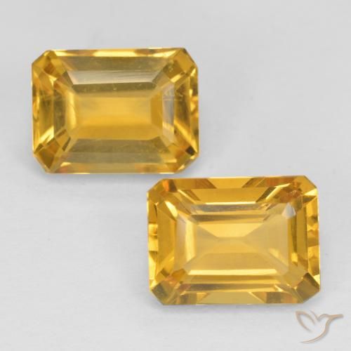 3.16ctw Natural Dourado Citrino, Corte Esmeralda, VVS-VS