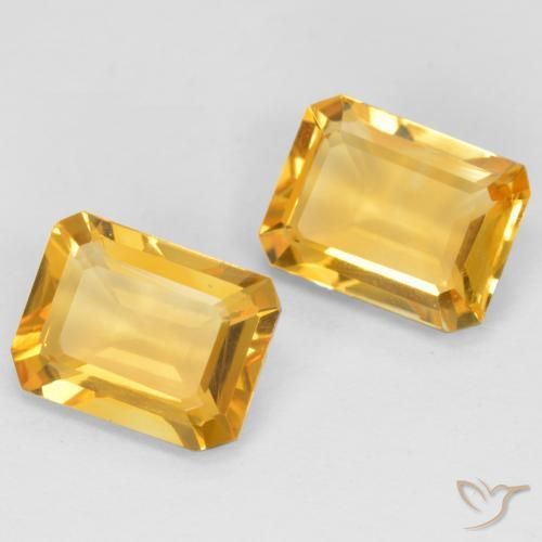 Pedras preciosas de Citrino Laranja Dourada natural de 2.61 ct, Corte Octógono / Esmeralda, VVS-VS