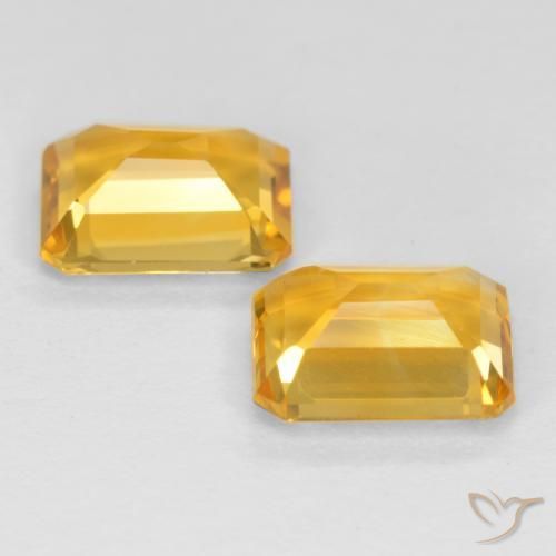 Pedras preciosas de Citrino Laranja Dourada natural de 2.61 ct, Corte Octógono / Esmeralda, VVS-VS