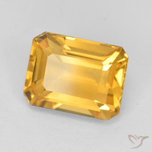 Citrino Dourado médio Natural 1.73ct, Corte Octógono / Esmeralda, VS