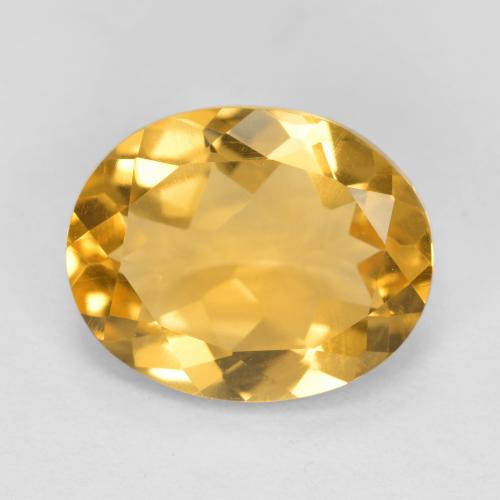 Citrino dourado natural 3,01ct, corte oval, VS