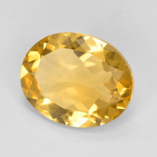 Citrino dourado natural 3,01ct, corte oval, VS