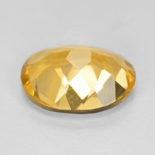 Citrino dourado natural 3,01ct, corte oval, VS