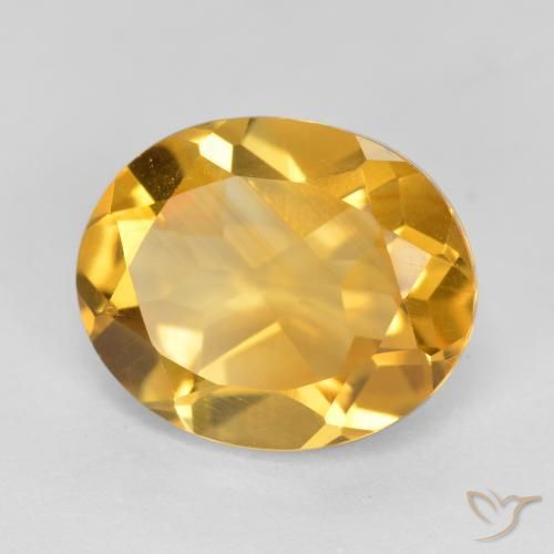 Citrino Dourado Médio-escuro Natural 3.18ct, oval, VS