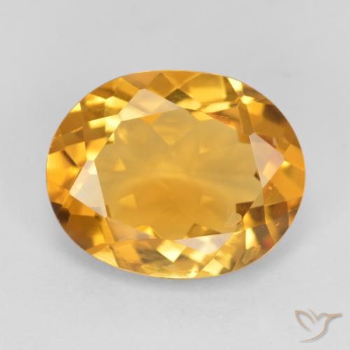 3.17ct Natural Laranja Dourado Profundo Citrino, oval, VS