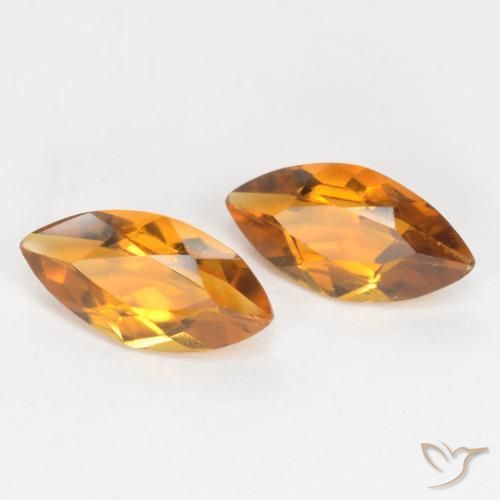 Pedras preciosas de Citrino laranja marrom natural de 0.95 ct, Marquesa, VS
