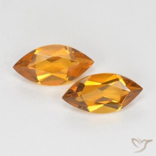 0.99ctw Natural Laranja-Ouro Citrino, Marquesa, VS