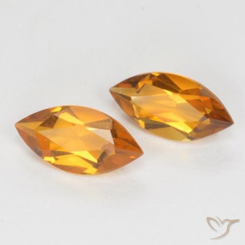 Pedras preciosas de Citrino Laranja-Ouro natural de 0.99 ct, Marquesa, VS