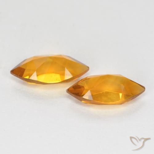 Pedras preciosas de Citrino Laranja-Ouro natural de 0.99 ct, Marquesa, VS