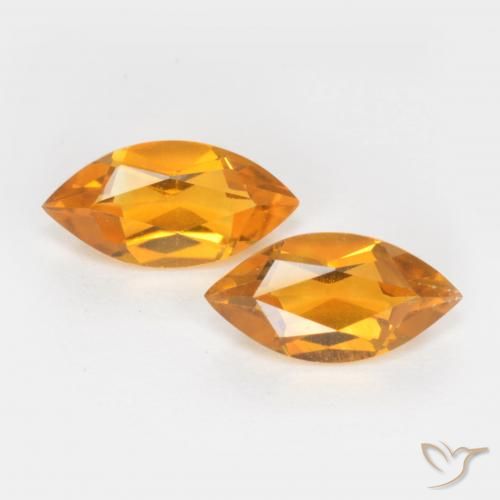 Pedras preciosas de citrino dourado natural de 0,95 ct, marquise, VS