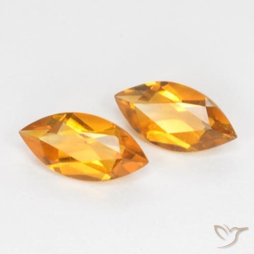 Pedras preciosas de citrino dourado natural de 0,95 ct, marquise, VS