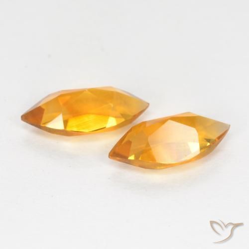 Pedras preciosas de citrino dourado natural de 0,95 ct, marquise, VS