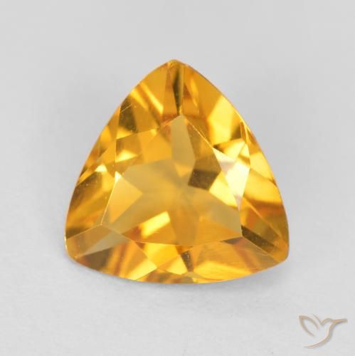 0.87ct Natural Laranja Profundo-Ouro Citrino, Trilhão, VS