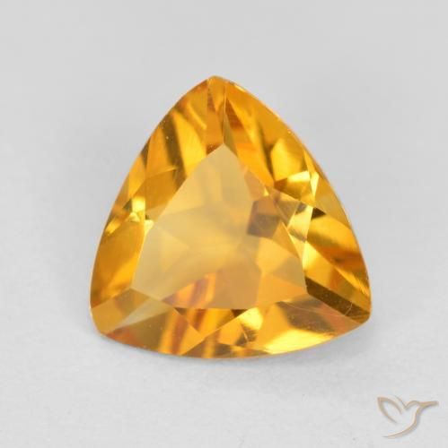 Citrino Laranja Profundo-Ouro Natural 0.87ct, Trilhão, VS
