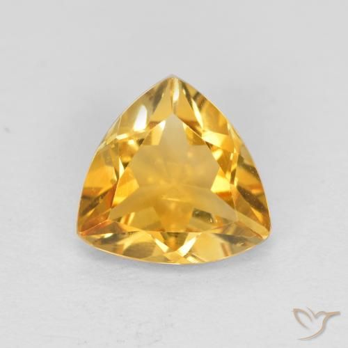0.89ct Natural Laranja Dourado Profundo Citrino, Trilhão, VS
