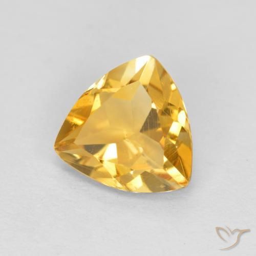 Citrino Laranja Dourado Profundo Natural 0.89ct, Trilhão, VS