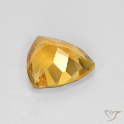 Citrino Laranja Dourado Profundo Natural 0.89ct, Trilhão, VS