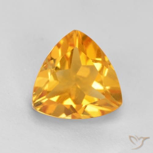 1.07ct Natural Laranja Médio Citrino, Trilhão, VS