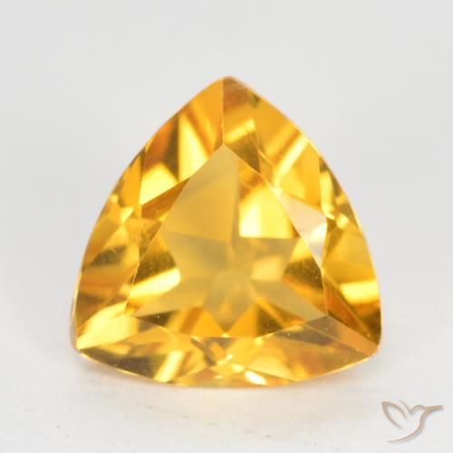 0.92ct Natural Dourado Escuro Citrino, Trilhão, VS