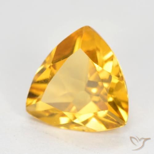 Citrino Dourado Escuro Natural 0.92ct, Trilhão, VS
