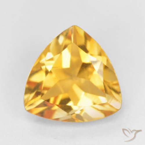 0.98ct Natural Laranja Dourada Citrino, Trilhão, VS