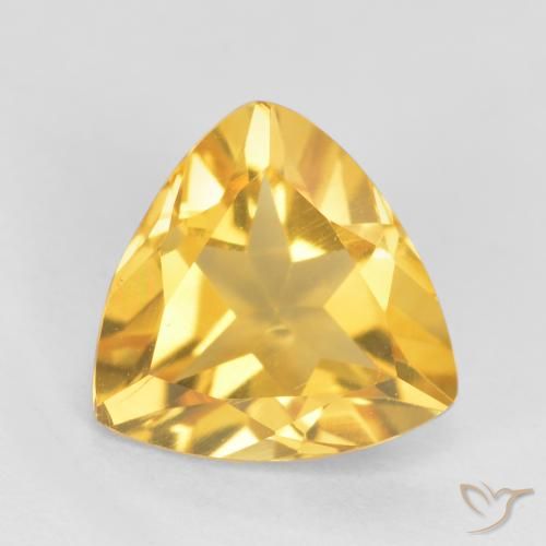 0.90ct Natural ouro brilhante Citrino, Trilhão, VS