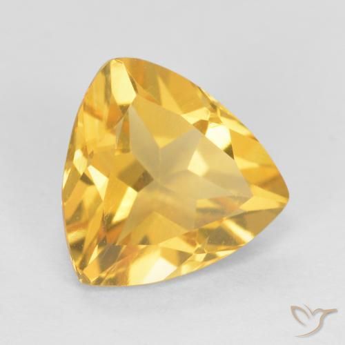 Citrino ouro brilhante Natural 0.90ct, Trilhão, VS