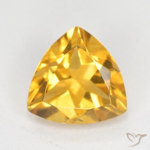 0.93ct Natural ouro brilhante Citrino, Trilhão, VS