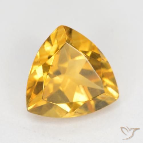 Citrino ouro brilhante Natural 0.93ct, Trilhão, VS