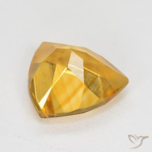 Citrino ouro brilhante Natural 0.93ct, Trilhão, VS