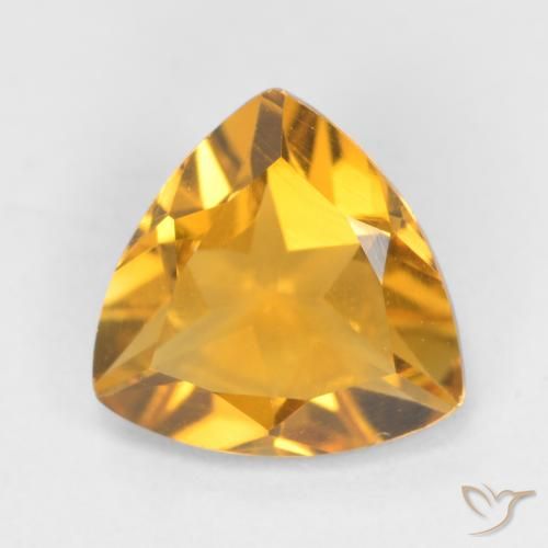 0.92ct Natural Laranja Dourado Profundo Citrino, Trilhão, VS
