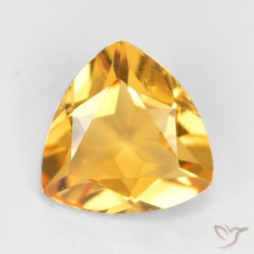 1.01ct Natural ouro brilhante Citrino, Trilhão, VS