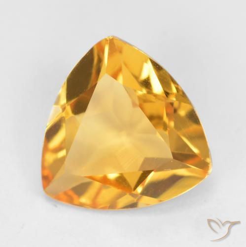 Citrino ouro brilhante Natural 1.01ct, Trilhão, VS