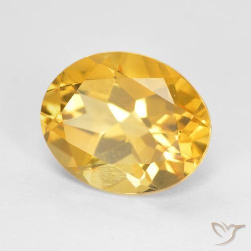 Citrino ouro brilhante Natural 3.38ct, oval, VS