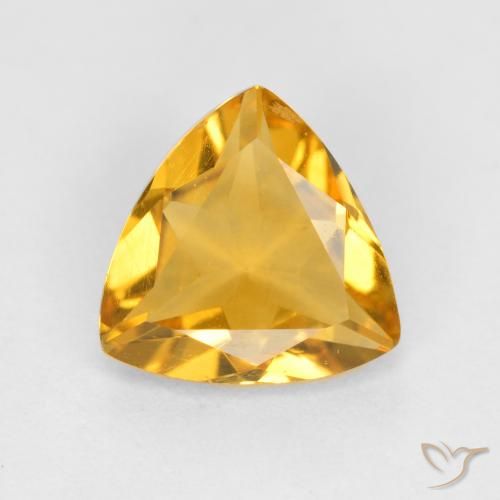 0.77ct Natural Dourado Escuro Citrino, Trilhão, VS