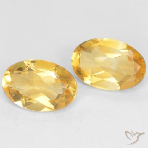 Pedras preciosas de Citrino ouro médio natural de 0.79 ct, oval, VS