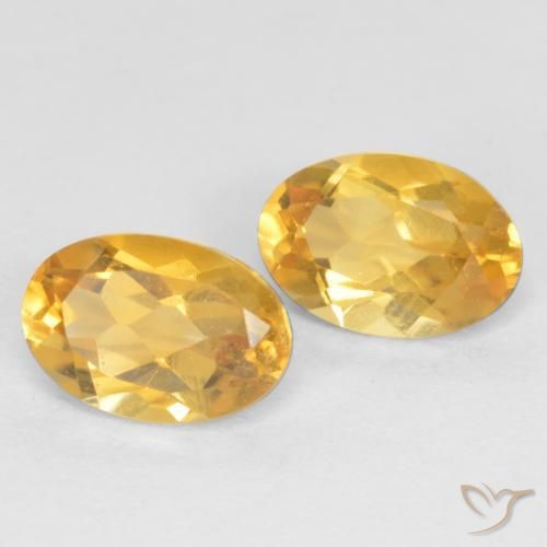 Pedras preciosas de Citrino Dourado natural de 0.78 ct, oval, VS