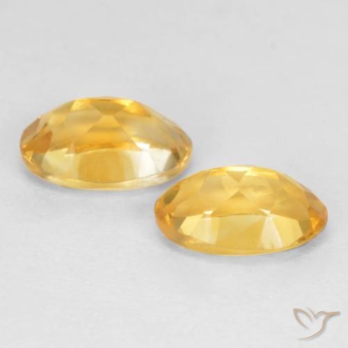 Pedras preciosas de Citrino Dourado natural de 0.78 ct, oval, VS