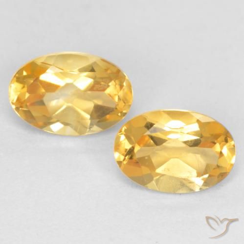 0.83ctw Natural ouro médio Citrino, oval, VVS-VS