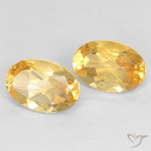 Pedras preciosas de Citrino ouro médio natural de 0.83 ct, oval, VVS-VS
