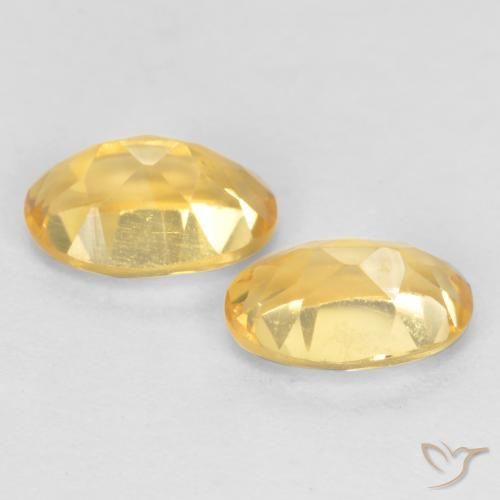 Pedras preciosas de Citrino ouro médio natural de 0.83 ct, oval, VVS-VS